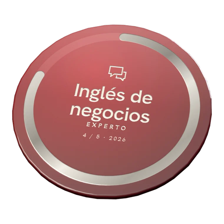 Insignia Anillo de nivel · Inglés de negocios, nivel Experto (ejemplo)