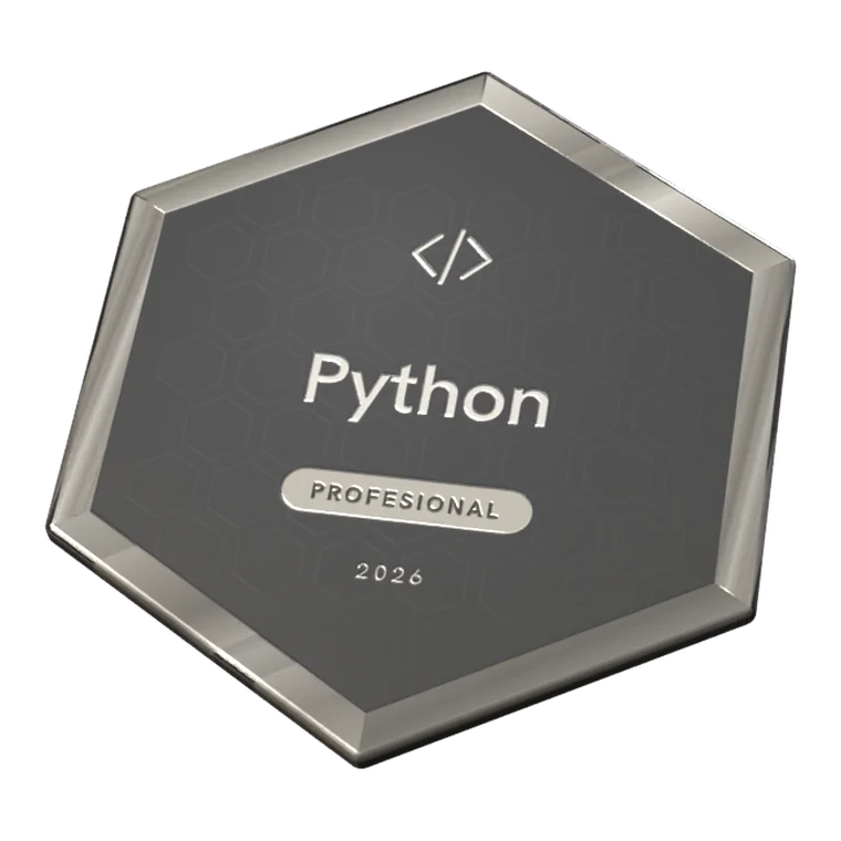 Insignia Hexágono · Python, nivel Profesional (ejemplo)