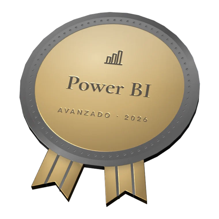 Insignia Medalla · Power BI, nivel Avanzado (ejemplo)