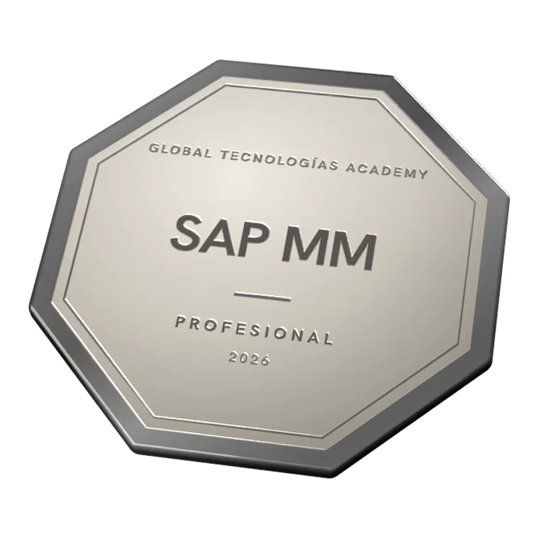 Insignia Octágono · SAP MM, nivel Profesional (ejemplo)