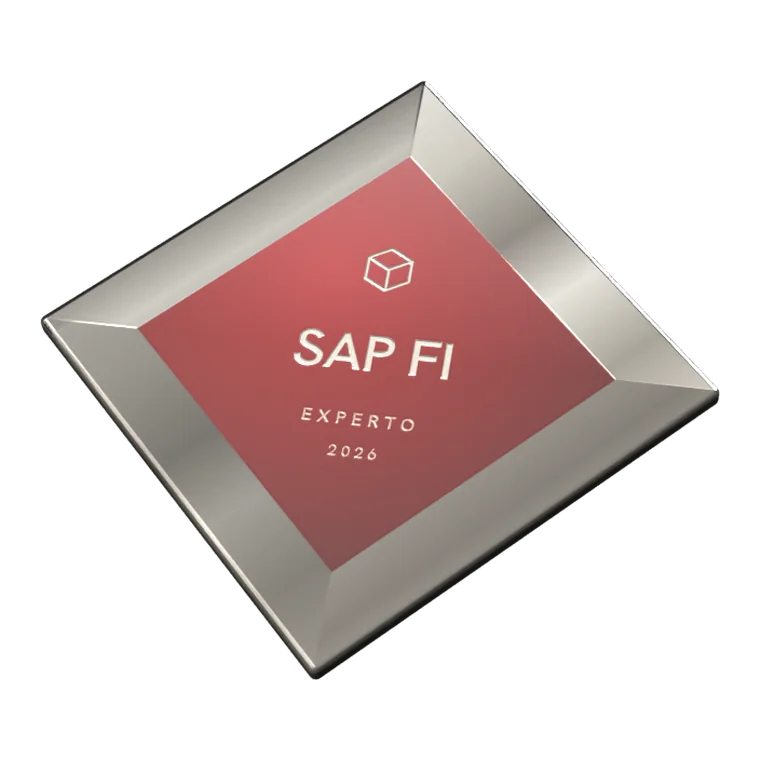Insignia Rombo facetado · SAP FI, nivel Experto (ejemplo)